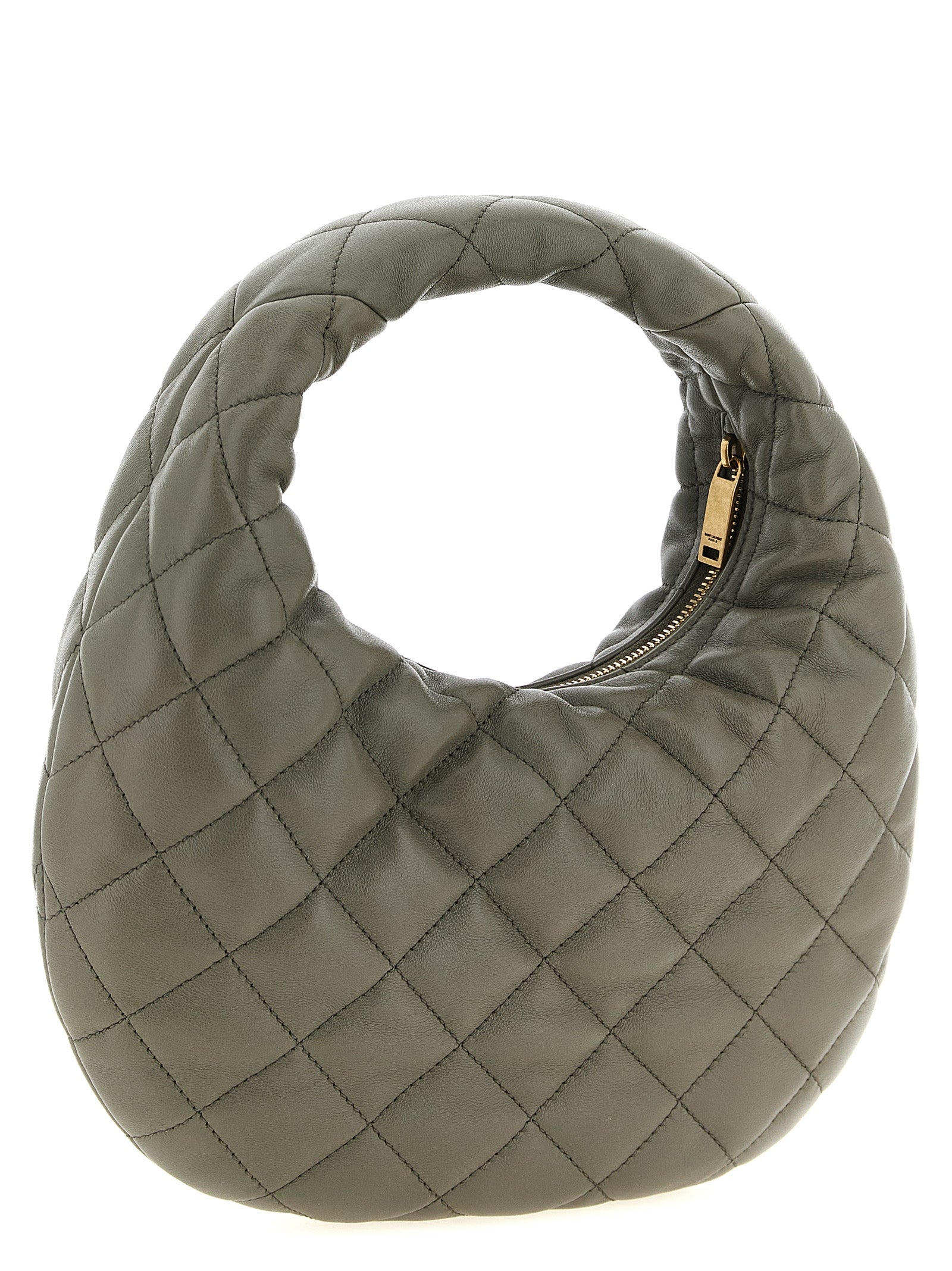 Gray Lamb Leather Baby Icarino Handbag