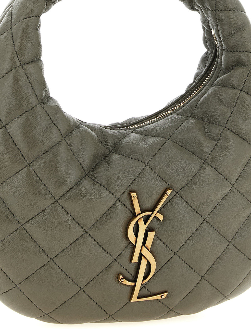 Gray Lamb Leather Baby Icarino Handbag