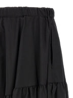 Black Barrel Leg Polyester Pants