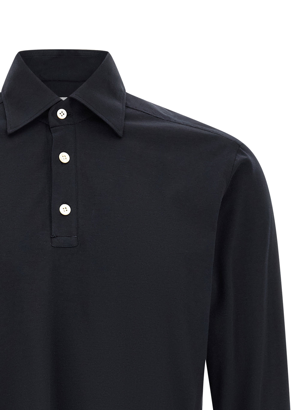 Positano Blue Cotton Polo Shirt