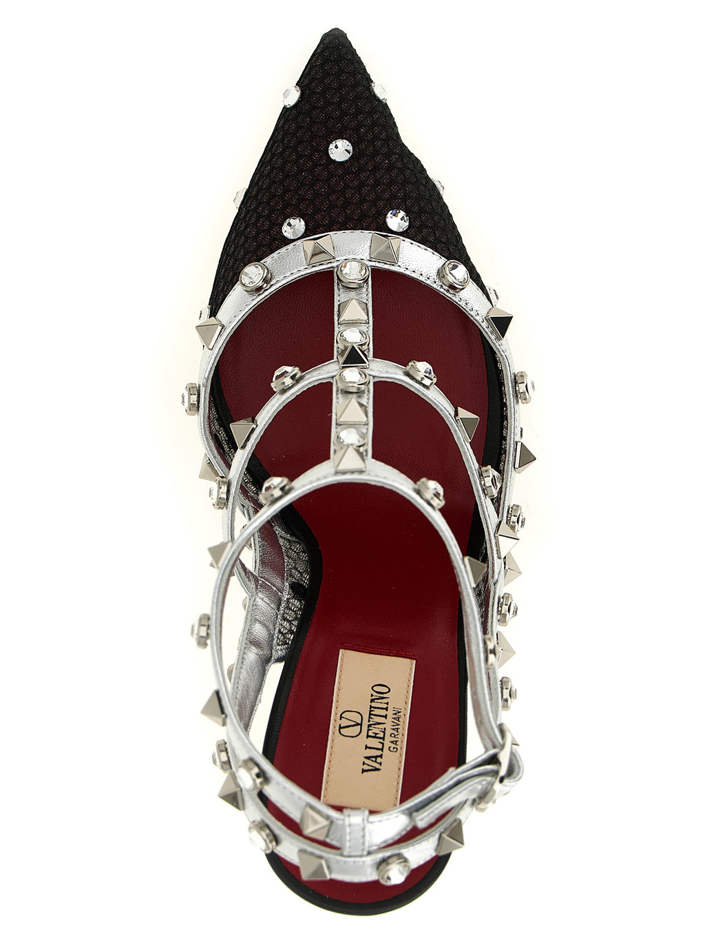 Multicolor Polyester Rockstud Pumps