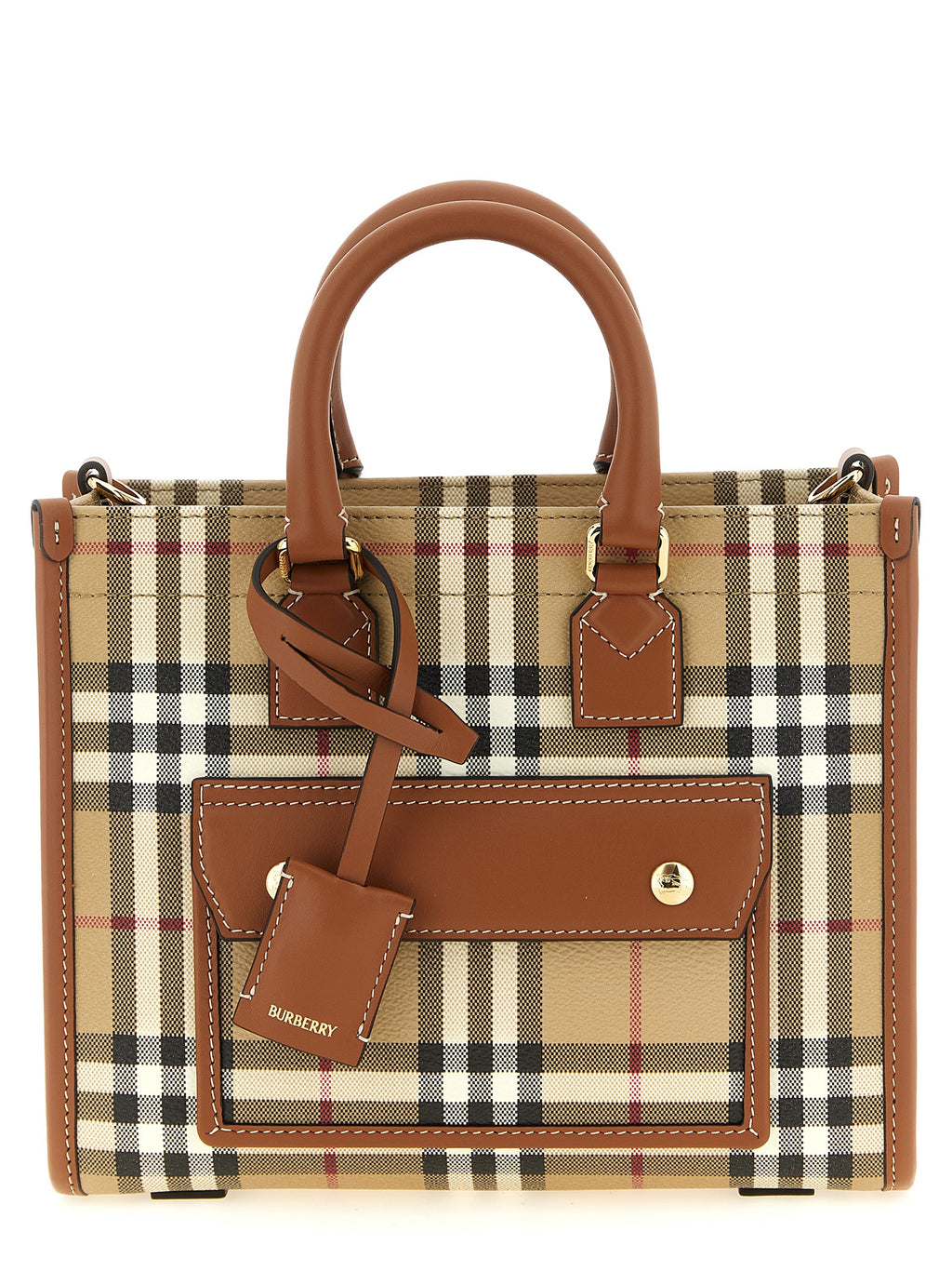 Beige Cotton Blend Freya Mini Tote Bag