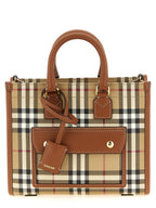 Beige Cotton Blend Freya Mini Tote Bag