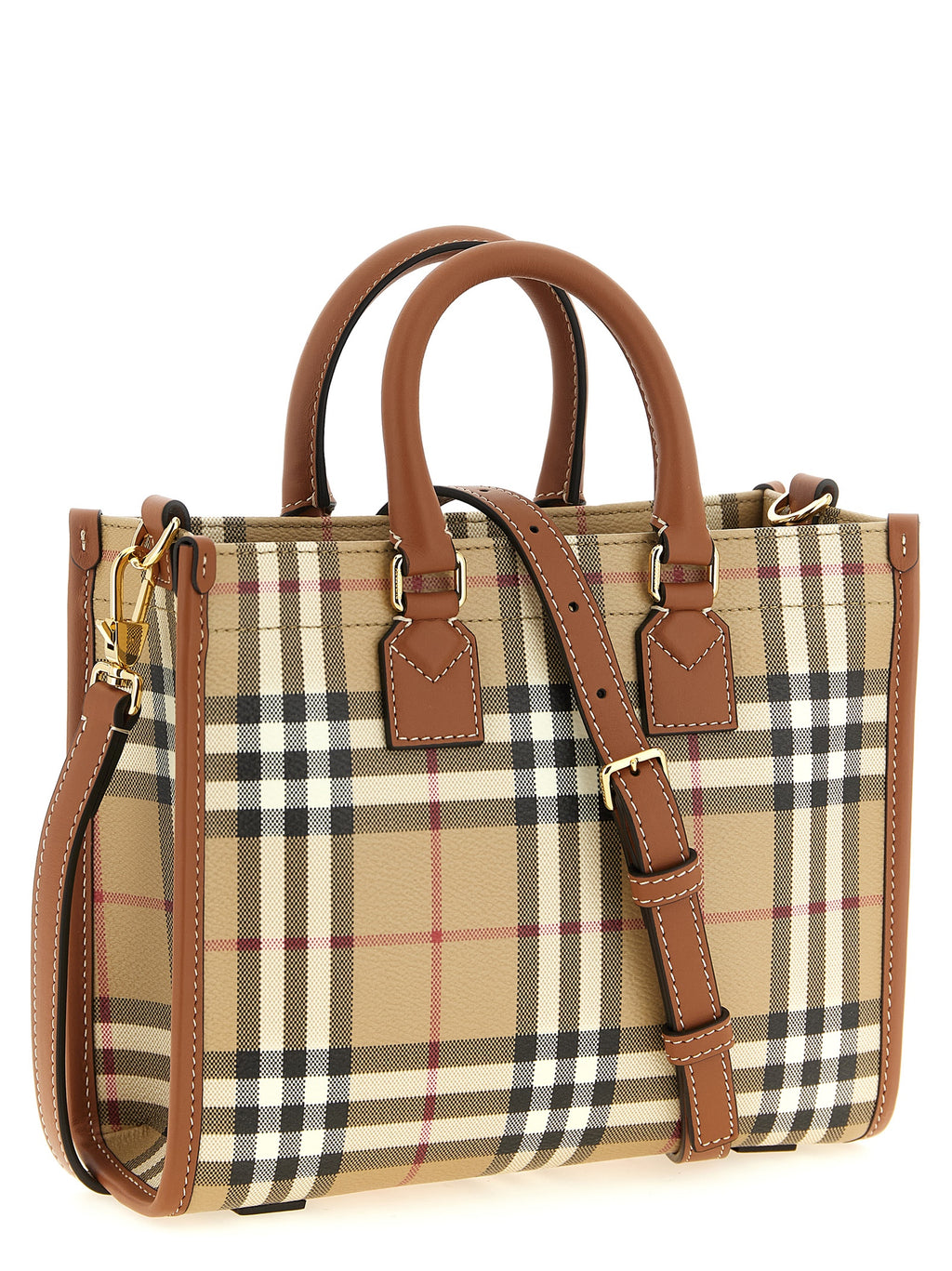 Beige Cotton Blend Freya Mini Tote Bag