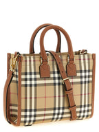 Beige Cotton Blend Freya Mini Tote Bag