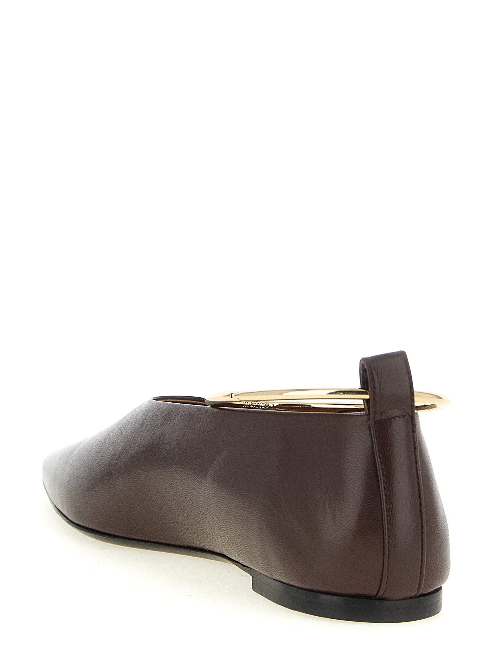 Brown Goatskin Ring Ballet Flats