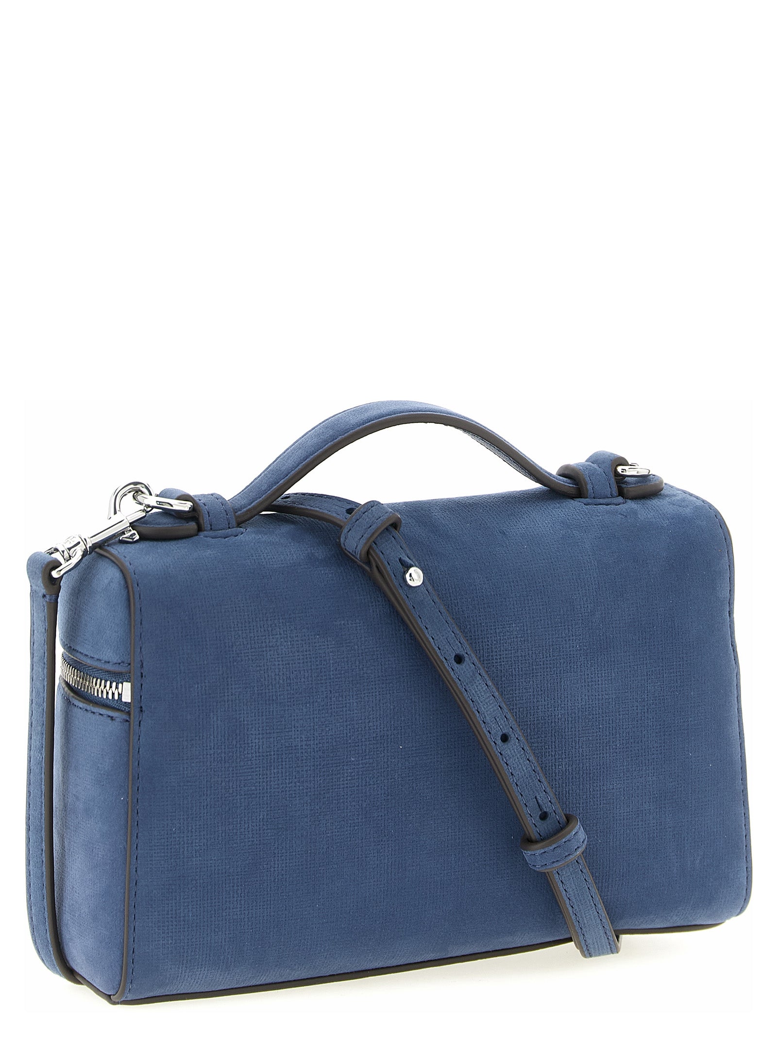 Blue Lamb Leather Romy Slim Shoulder Bag