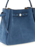 Blue Lamb Leather Handbag