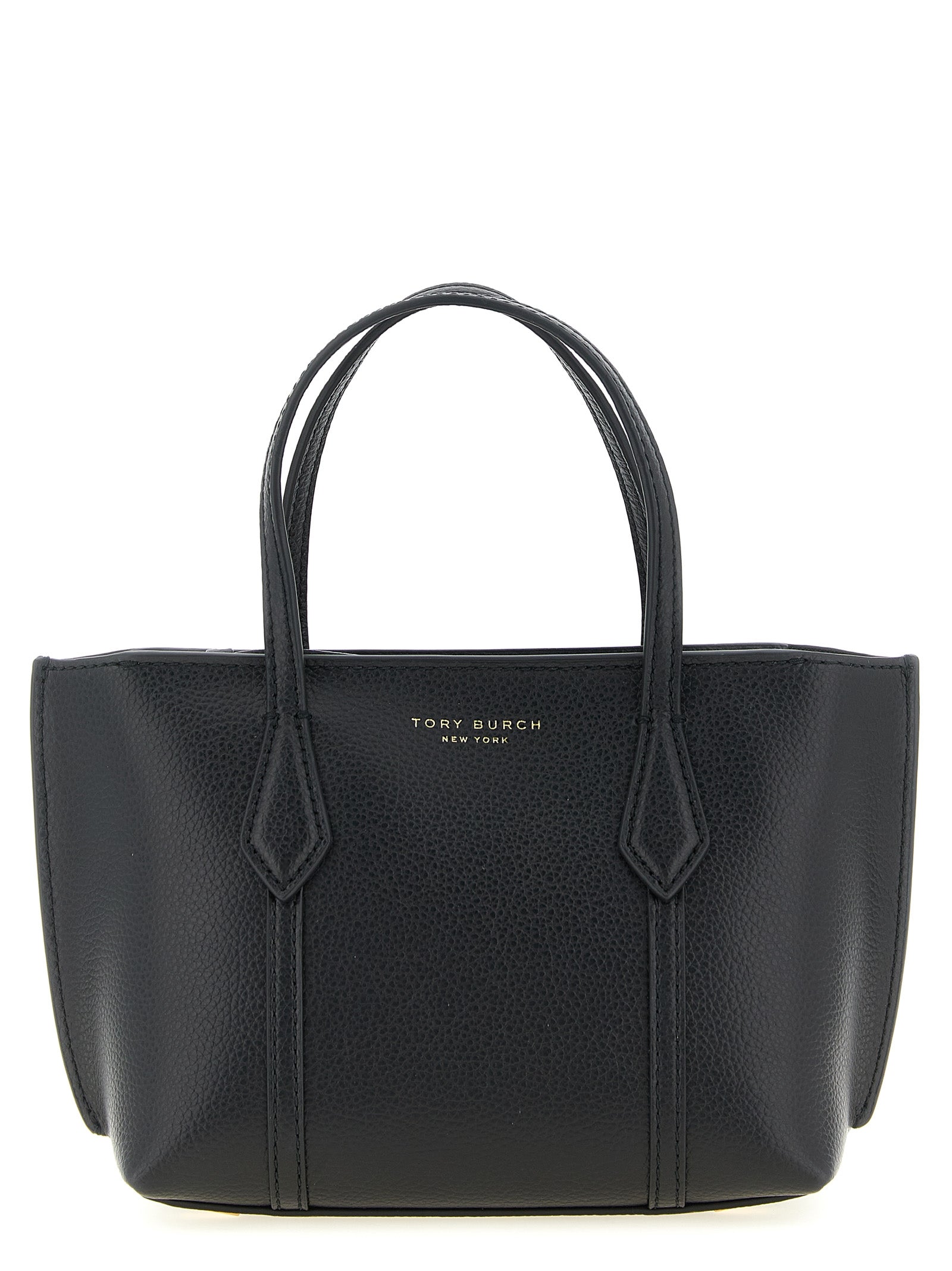 Black Cowhide Perry Mini Handbag