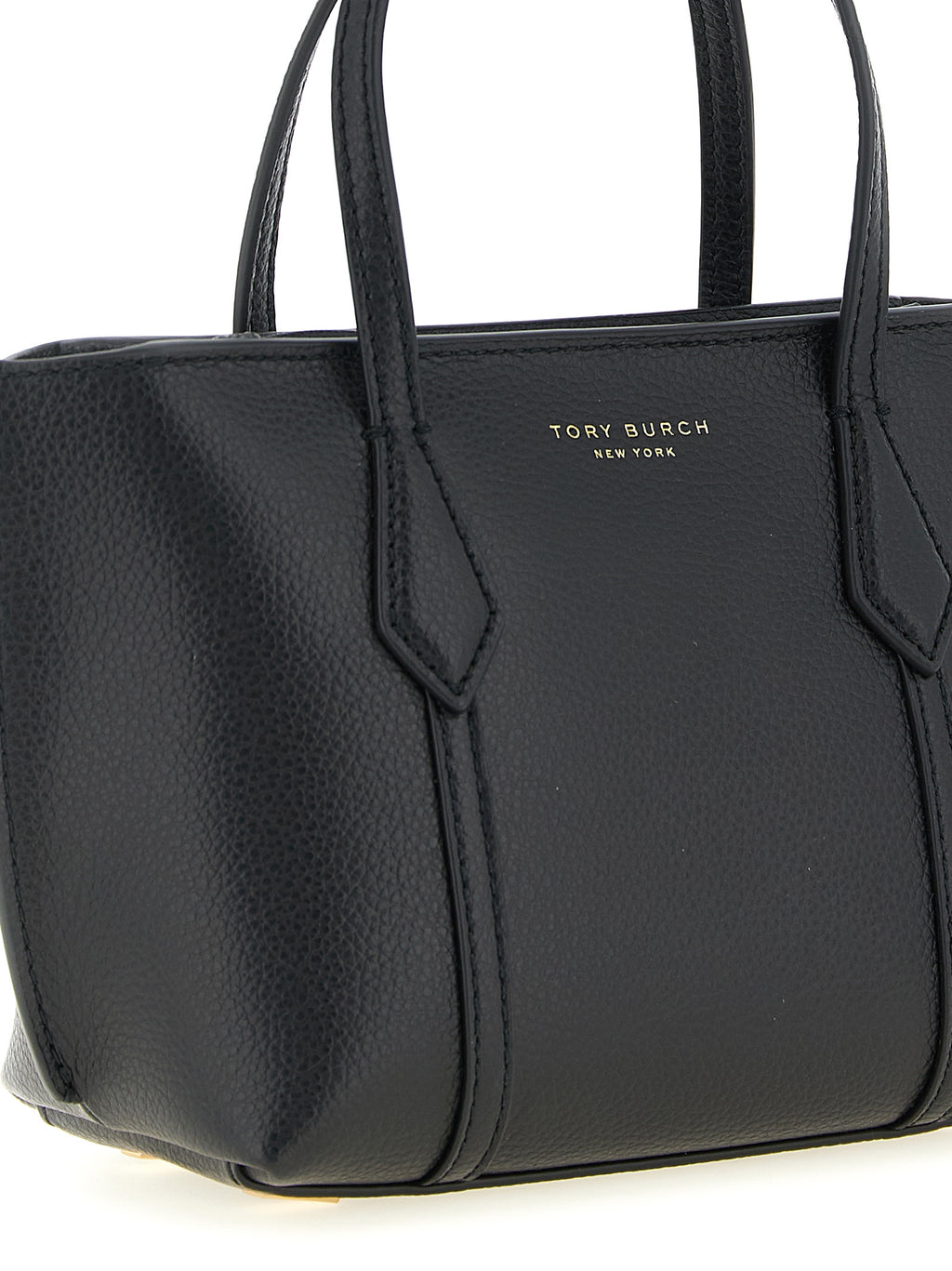 Black Cowhide Perry Mini Handbag