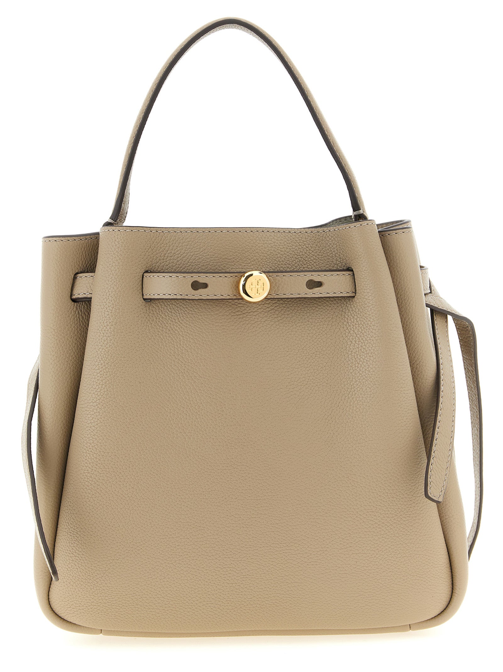 Beige Cowhide Romy Bucket Bag