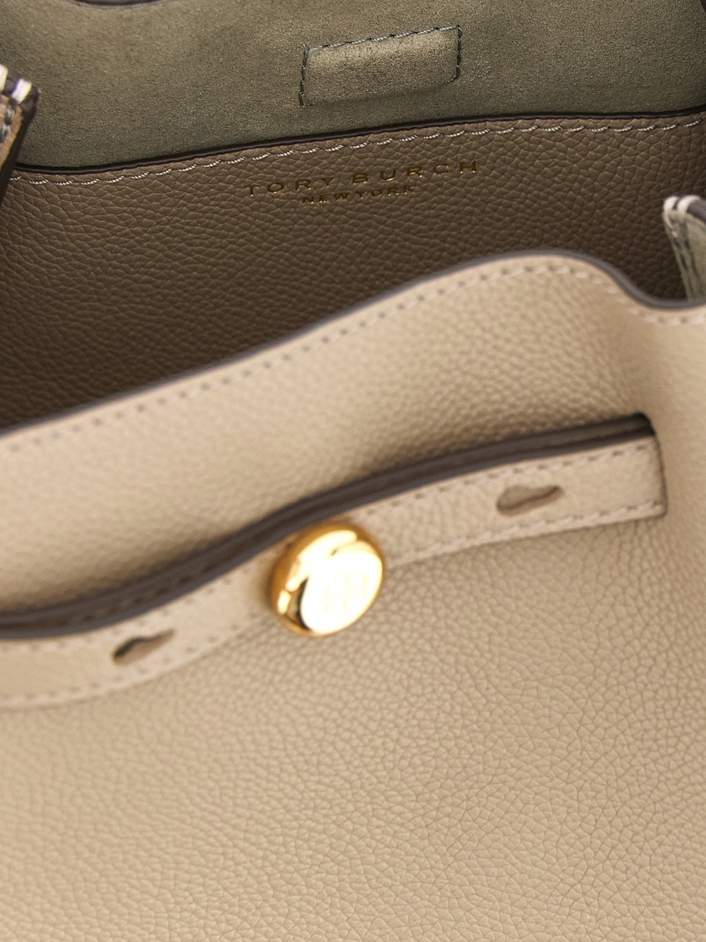 Beige Cowhide Romy Bucket Bag