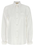 White Cotton Poplin Blouse