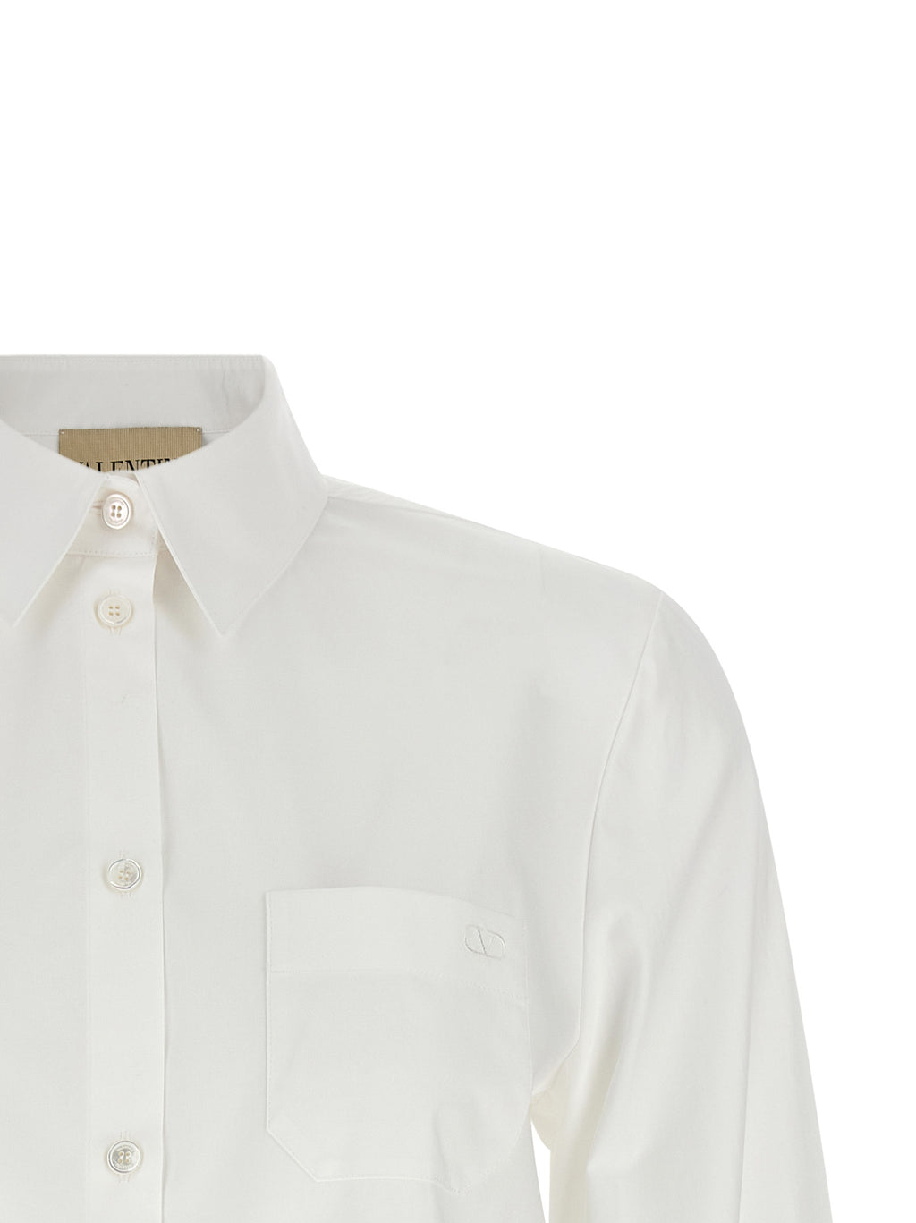 White Cotton Poplin Blouse