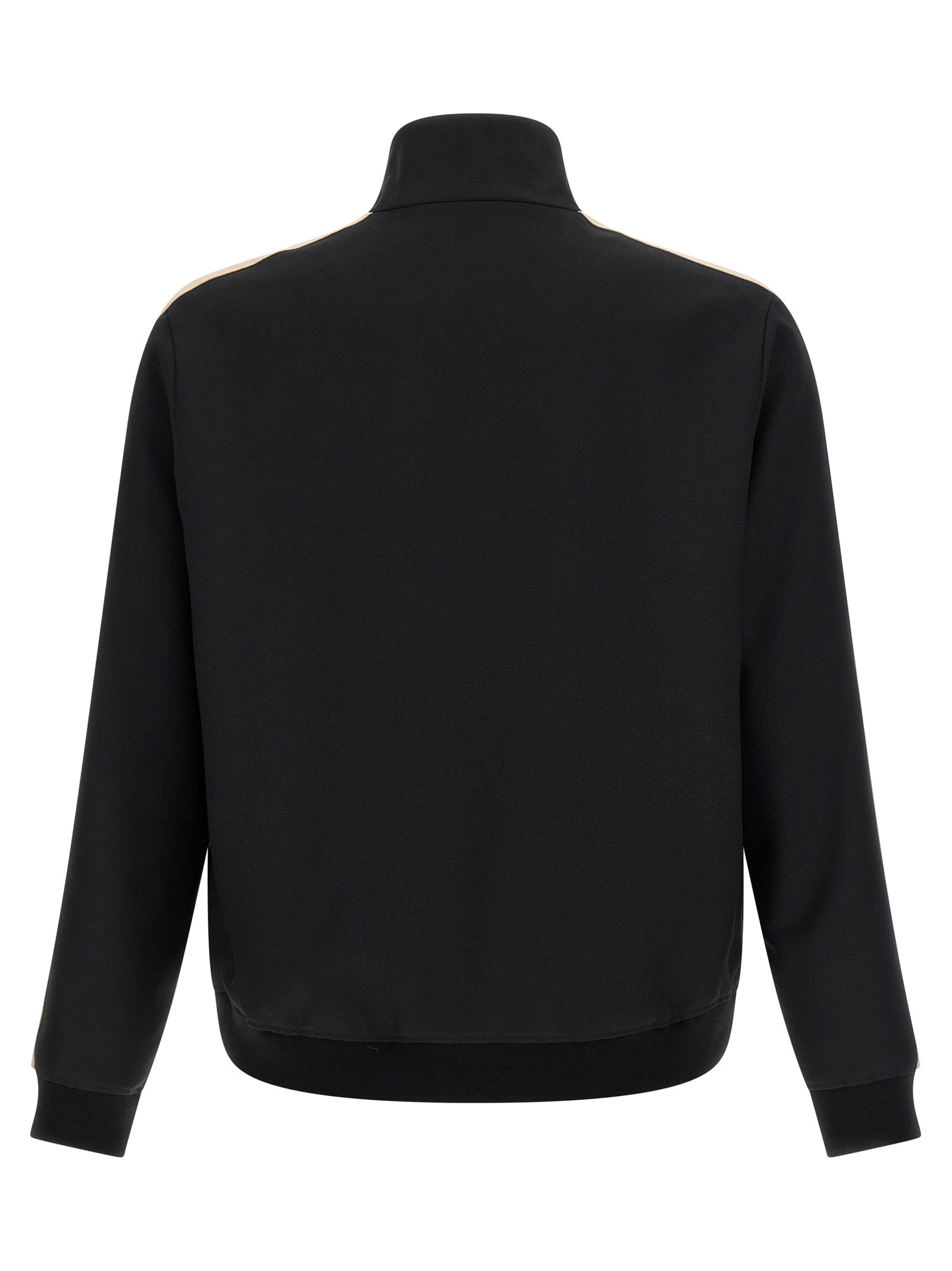 Black Tech Fabric Turtleneck Sweatshirt