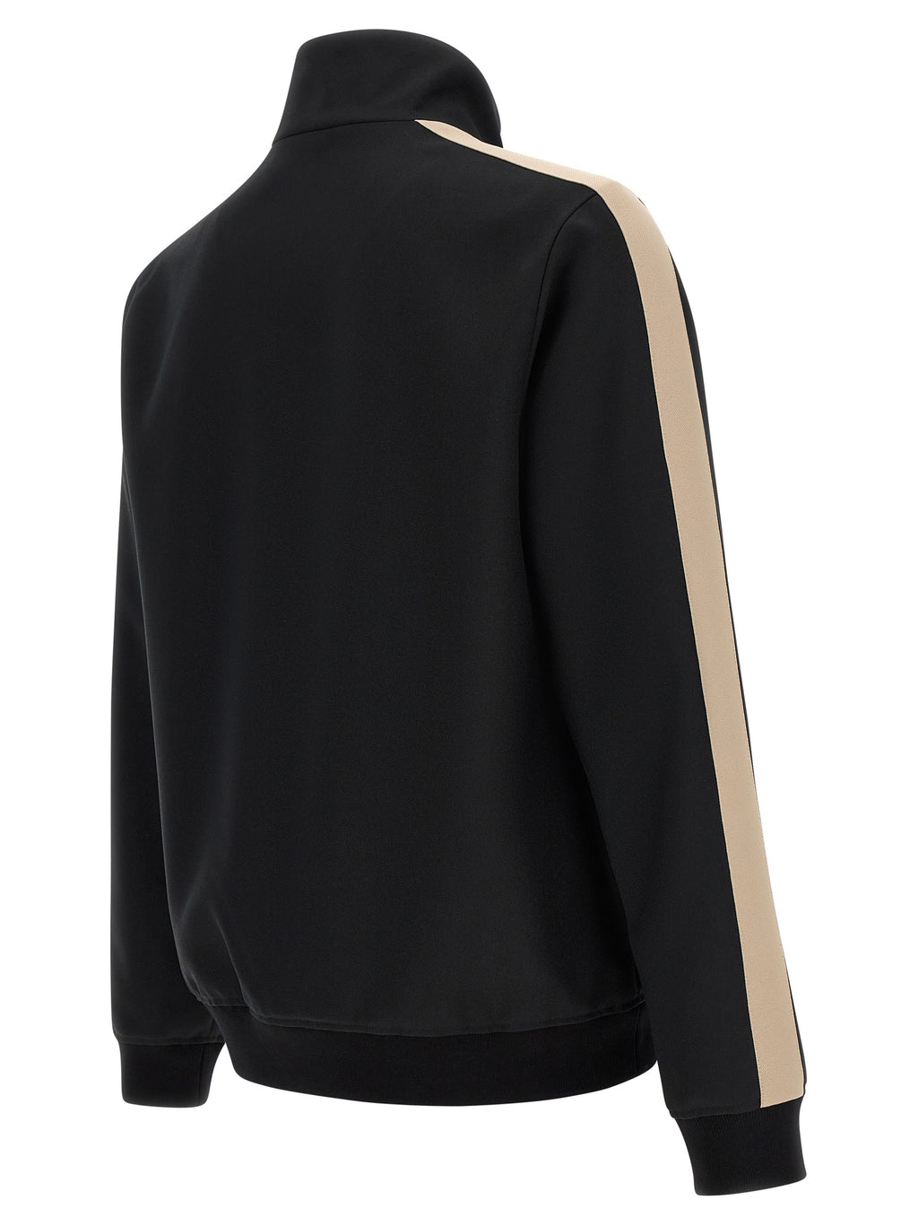 Black Tech Fabric Turtleneck Sweatshirt