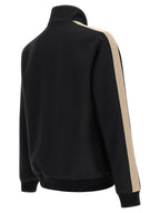 Black Tech Fabric Turtleneck Sweatshirt