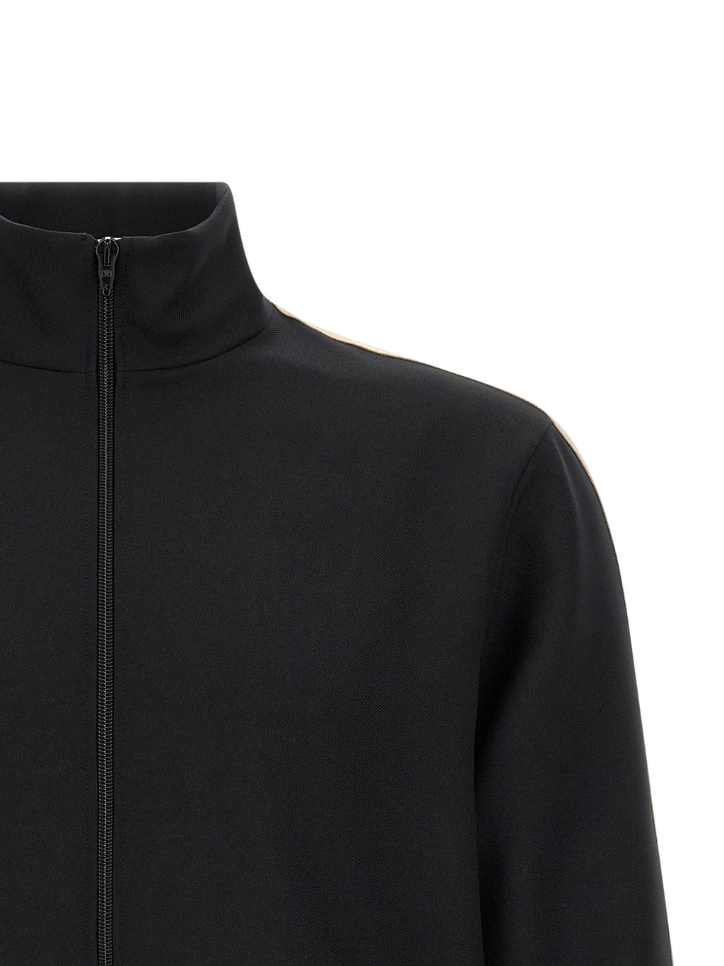 Black Tech Fabric Turtleneck Sweatshirt