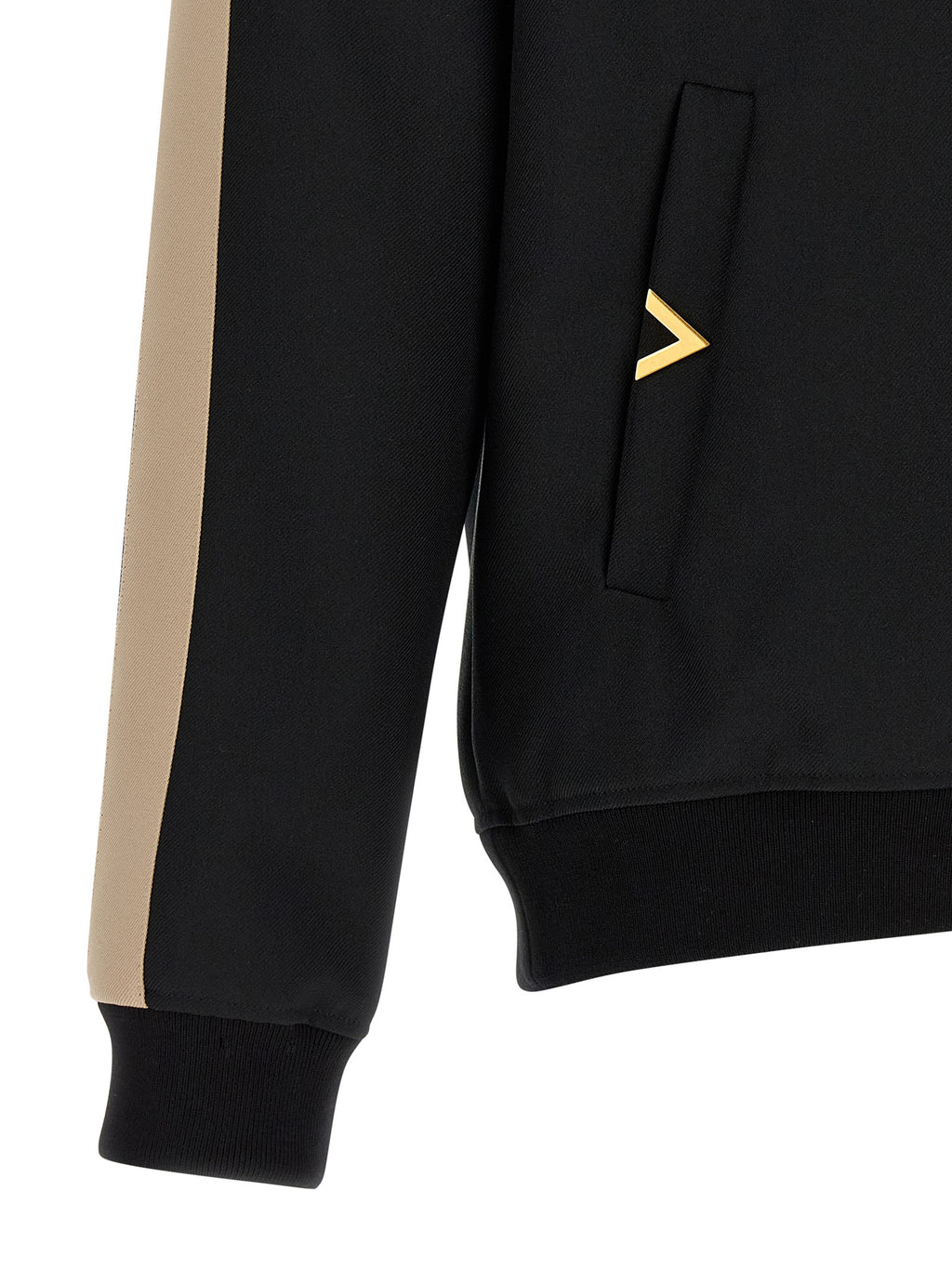 Black Tech Fabric Turtleneck Sweatshirt