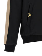 Black Tech Fabric Turtleneck Sweatshirt