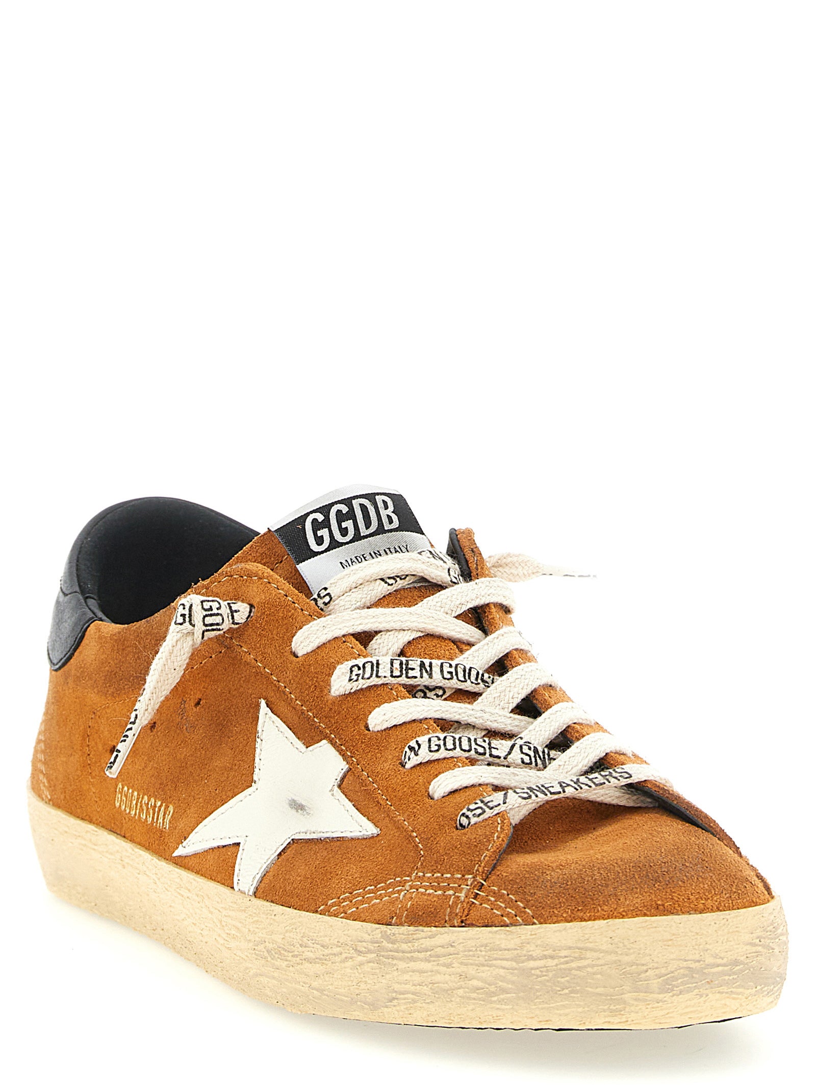 Orange Cowhide Super‑Star Low‑Top Sneaker