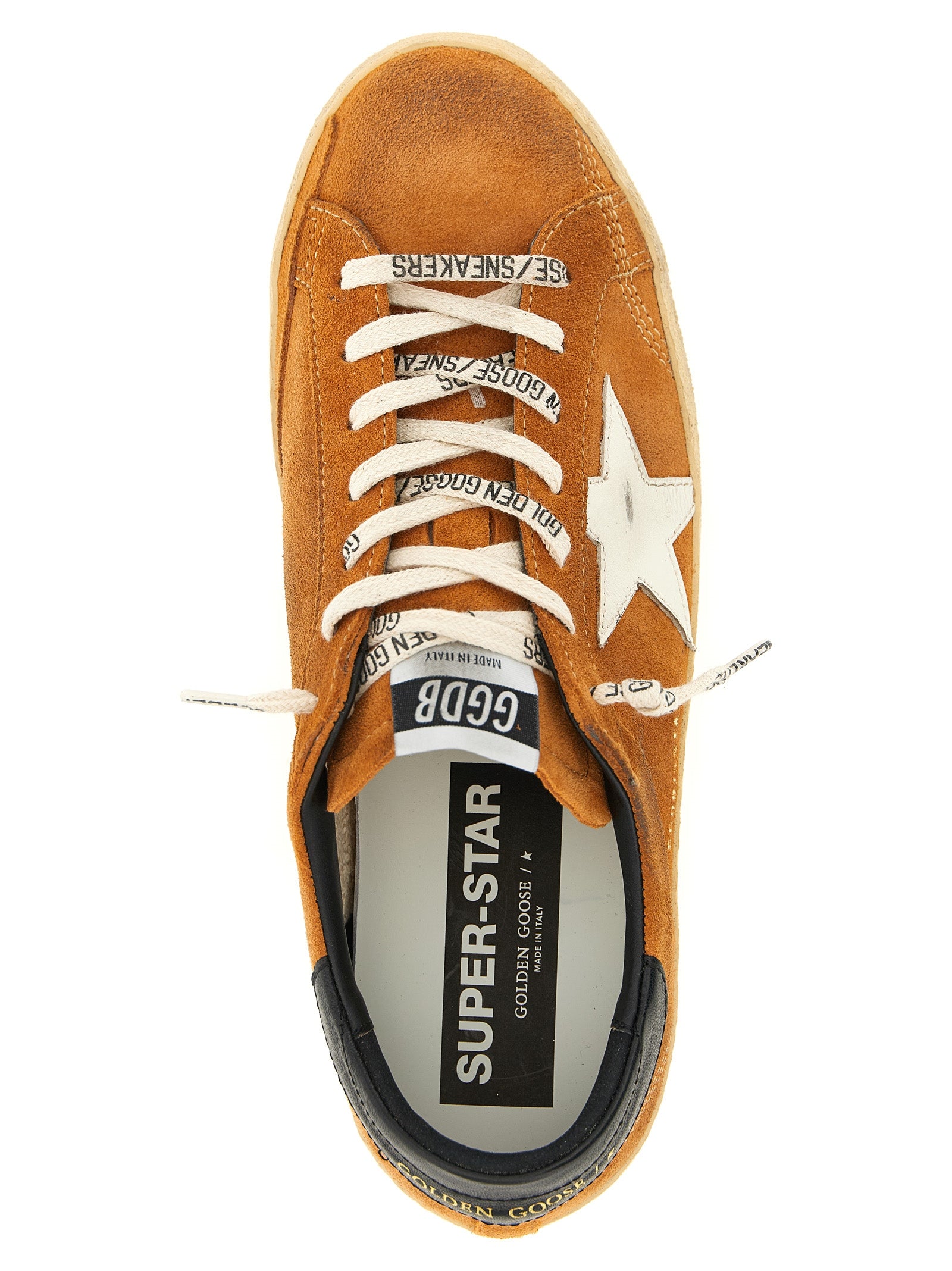 Orange Cowhide Super‑Star Low‑Top Sneaker