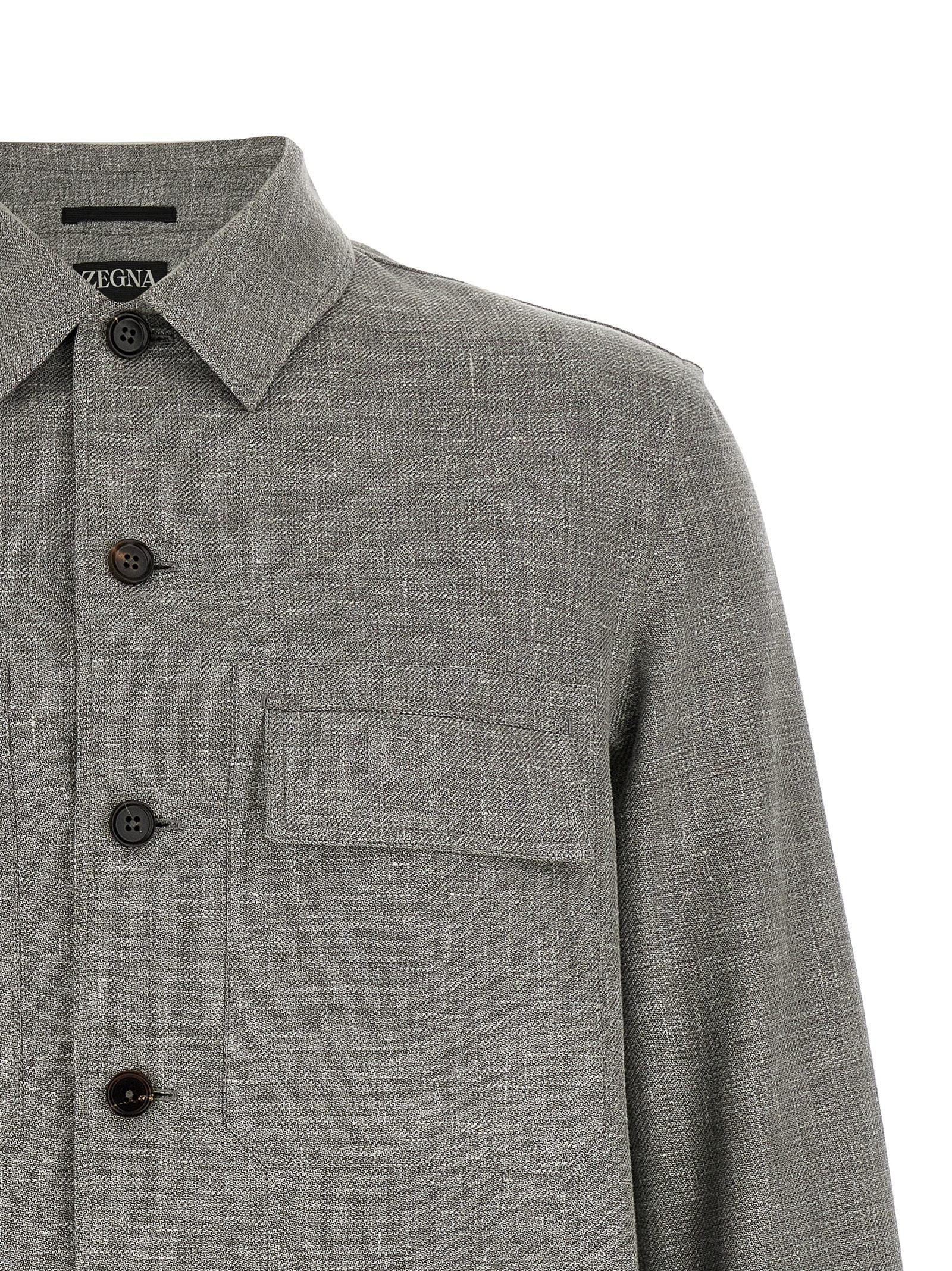 Linen Wool Silk Blouse