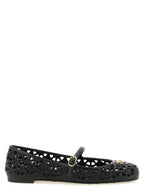 Black PVC Ondette Ballet Flats