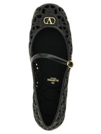 Black PVC Ondette Ballet Flats