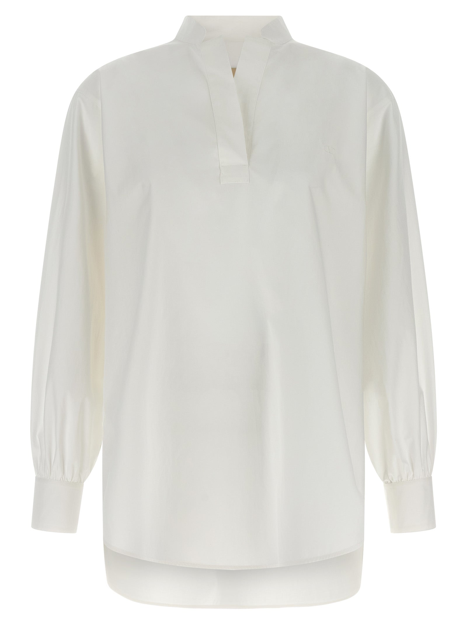 White Cotton Poplin Shirt