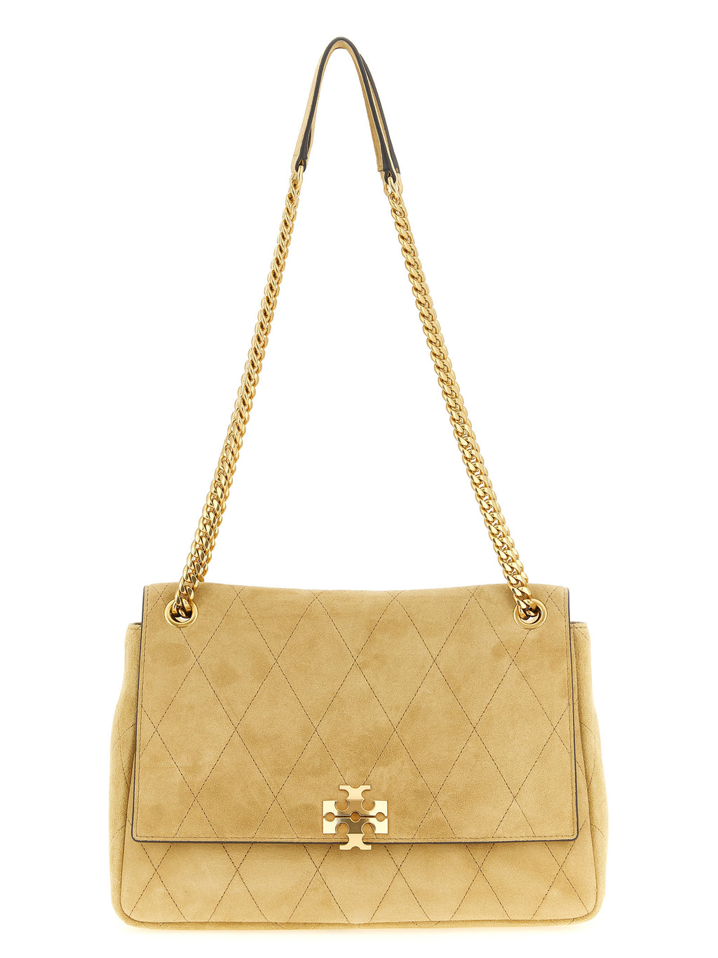 Beige Calfskin Charlie Shoulder Bag