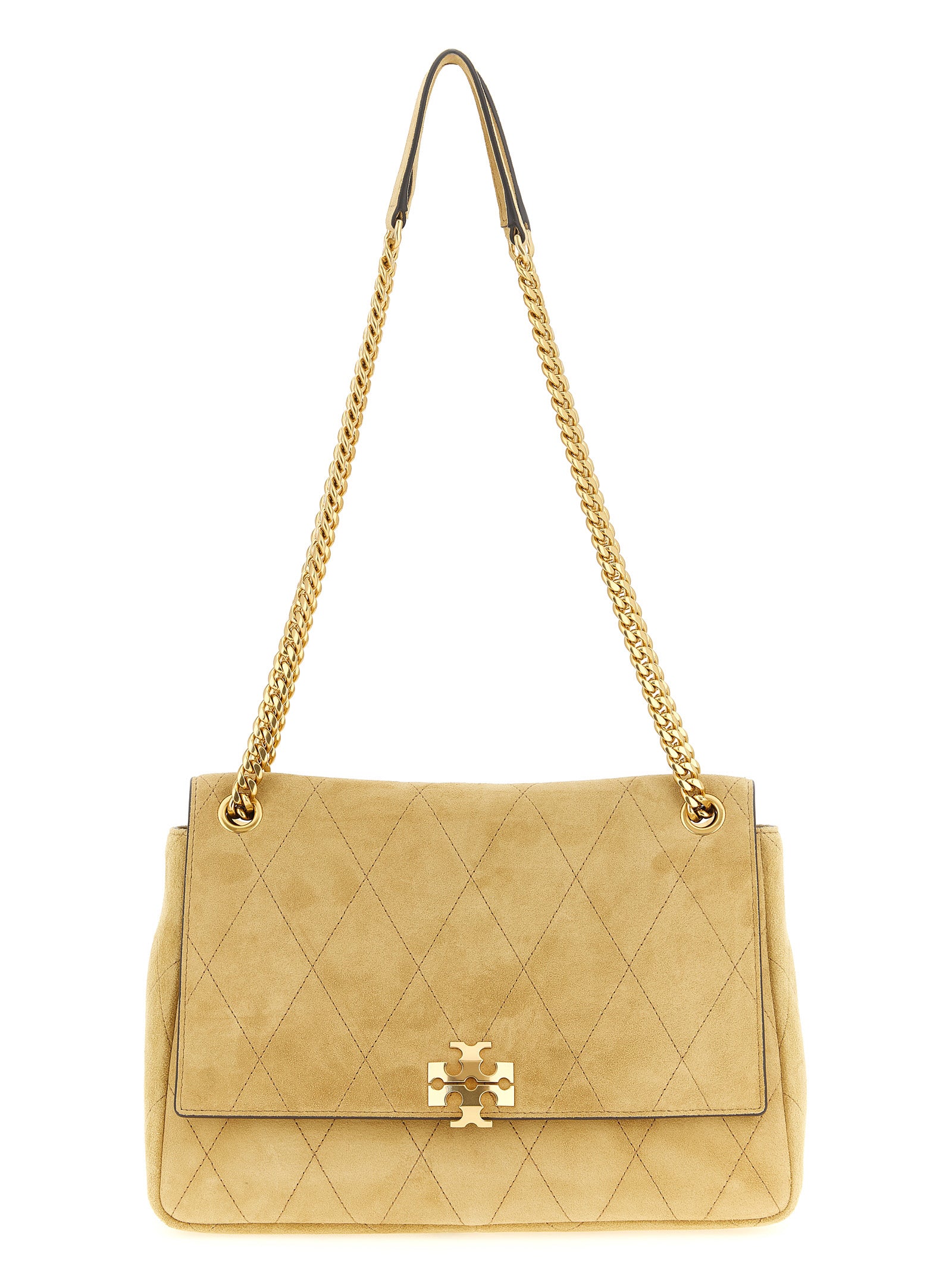 Beige Calfskin Charlie Shoulder Bag