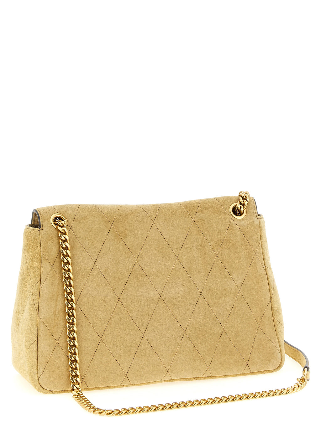 Beige Calfskin Charlie Shoulder Bag
