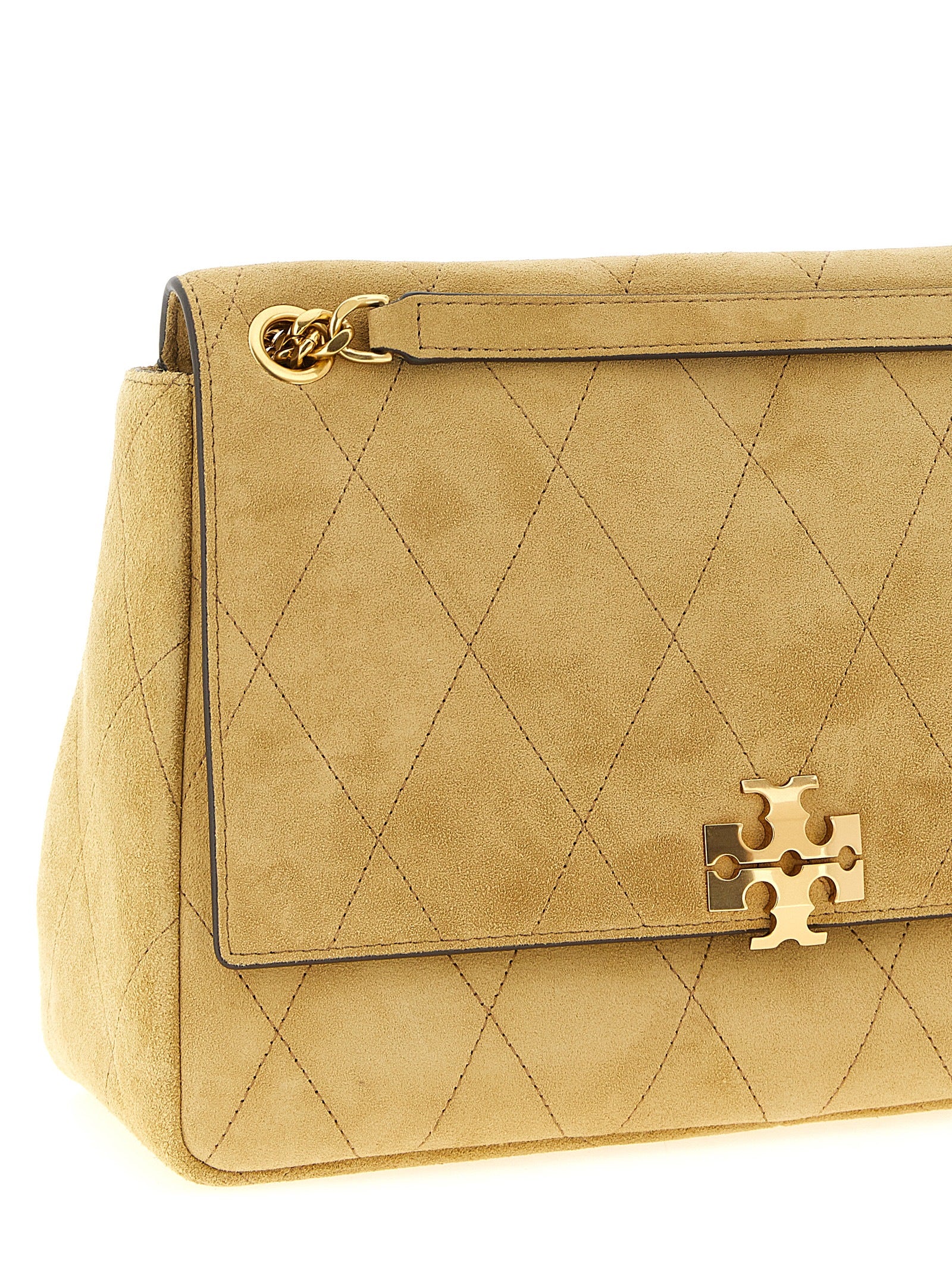 Beige Calfskin Charlie Shoulder Bag