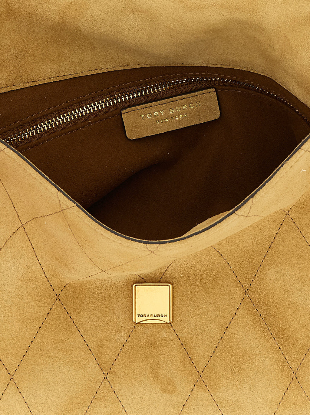 Beige Calfskin Charlie Shoulder Bag