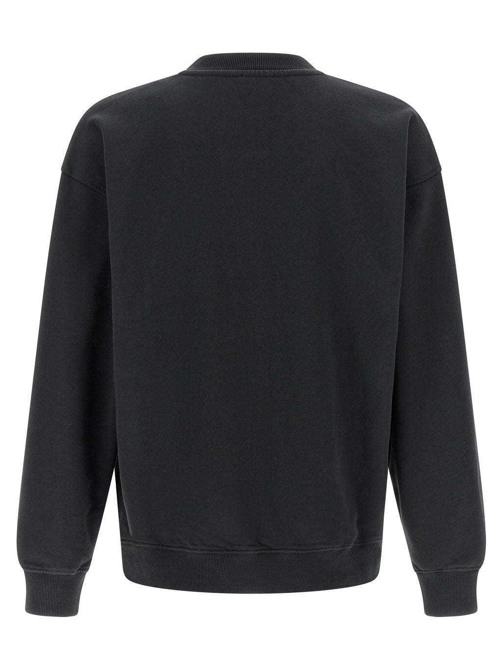 Cotton Fleece Sweatshirt with Flocked Logo