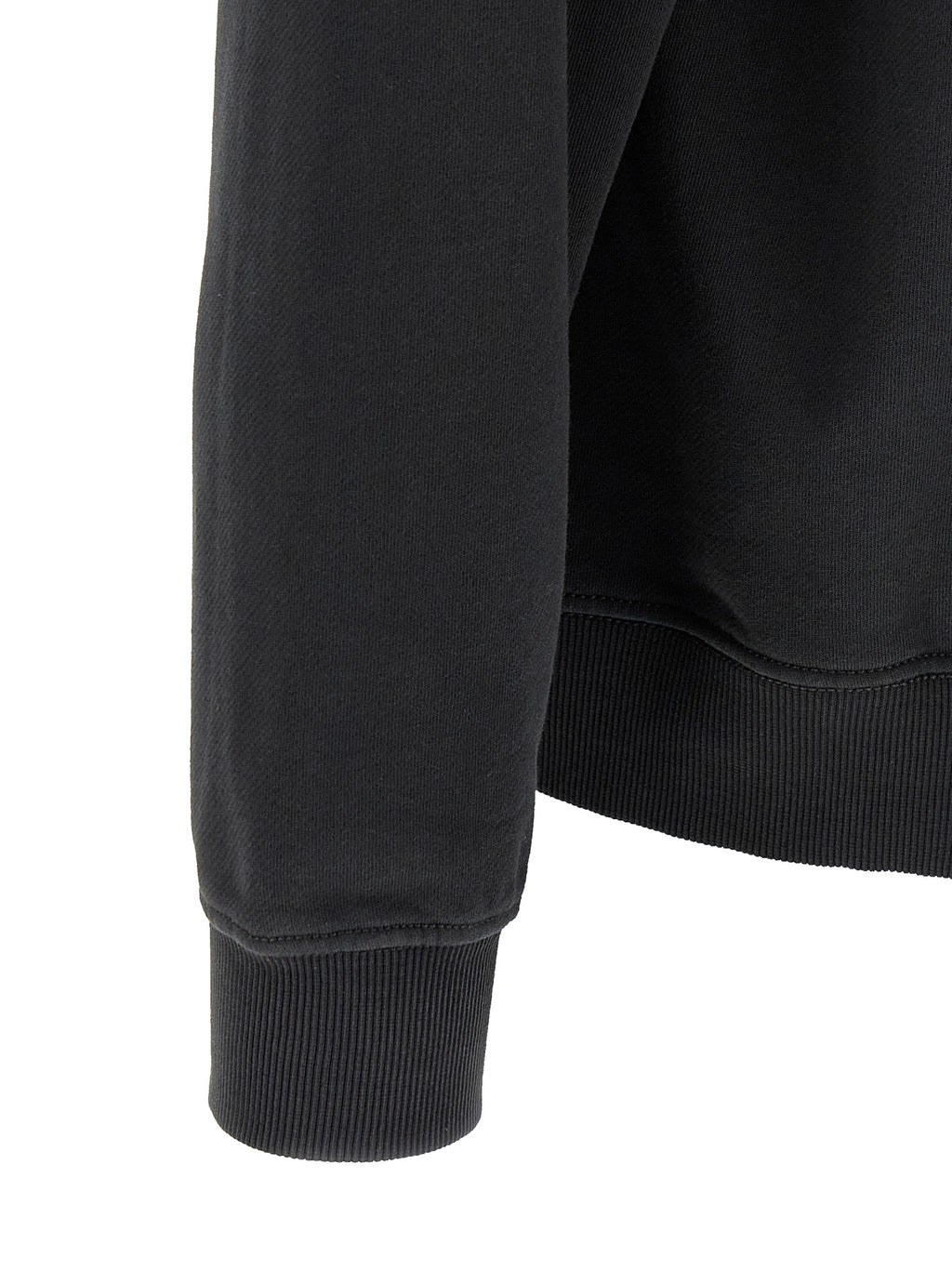 Cotton Fleece Sweatshirt with Flocked Logo