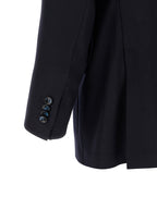 Blue Virgin Wool and Cashmere Double-Breasted Two-Piece Suit