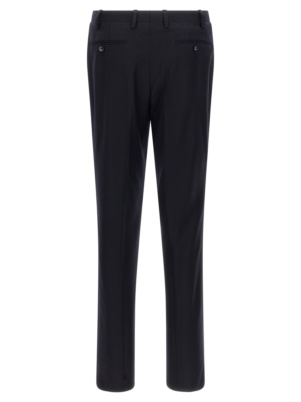 Blue Virgin Wool and Cashmere Double-Breasted Two-Piece Suit