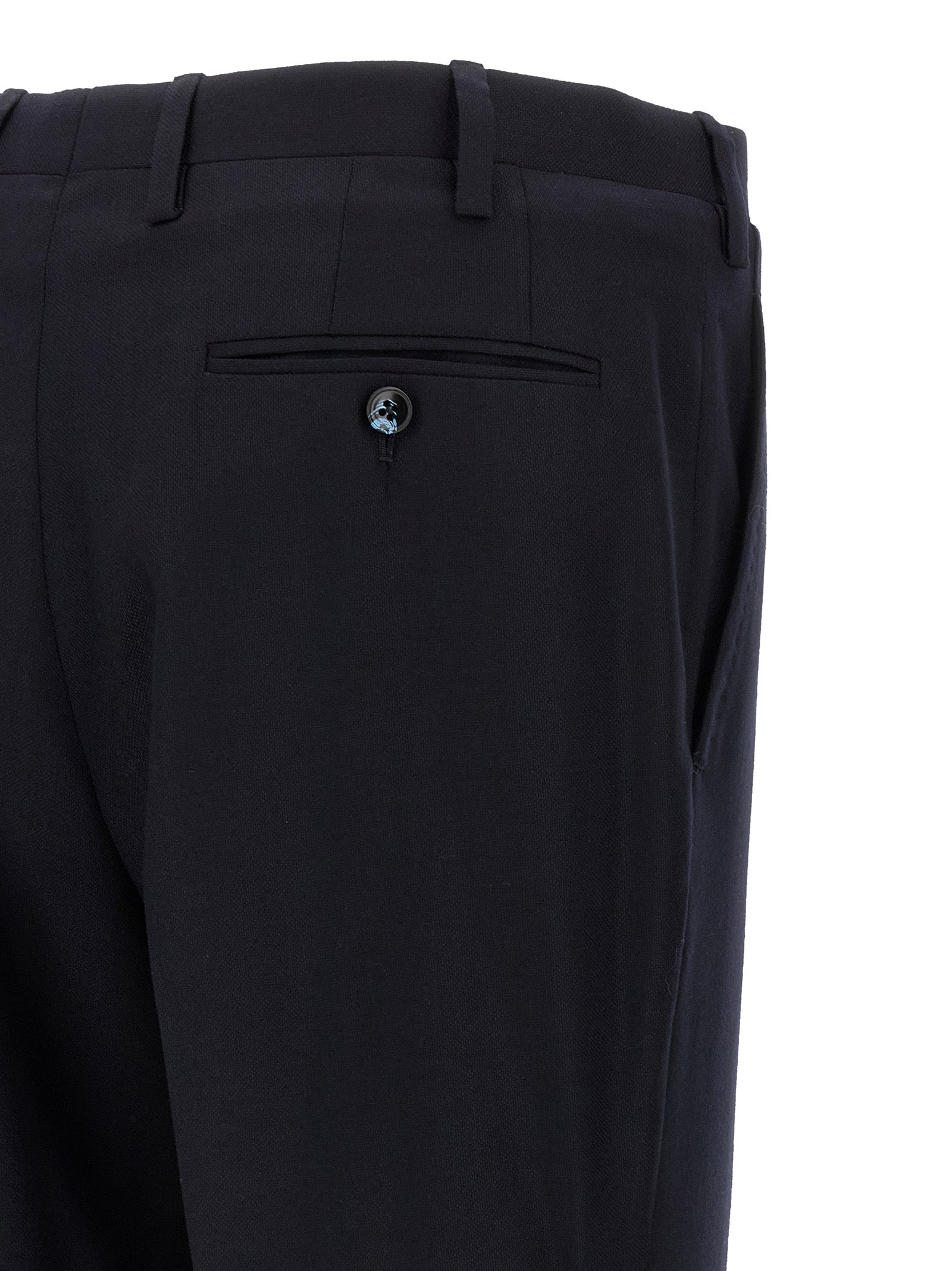 Blue Virgin Wool and Cashmere Double-Breasted Two-Piece Suit