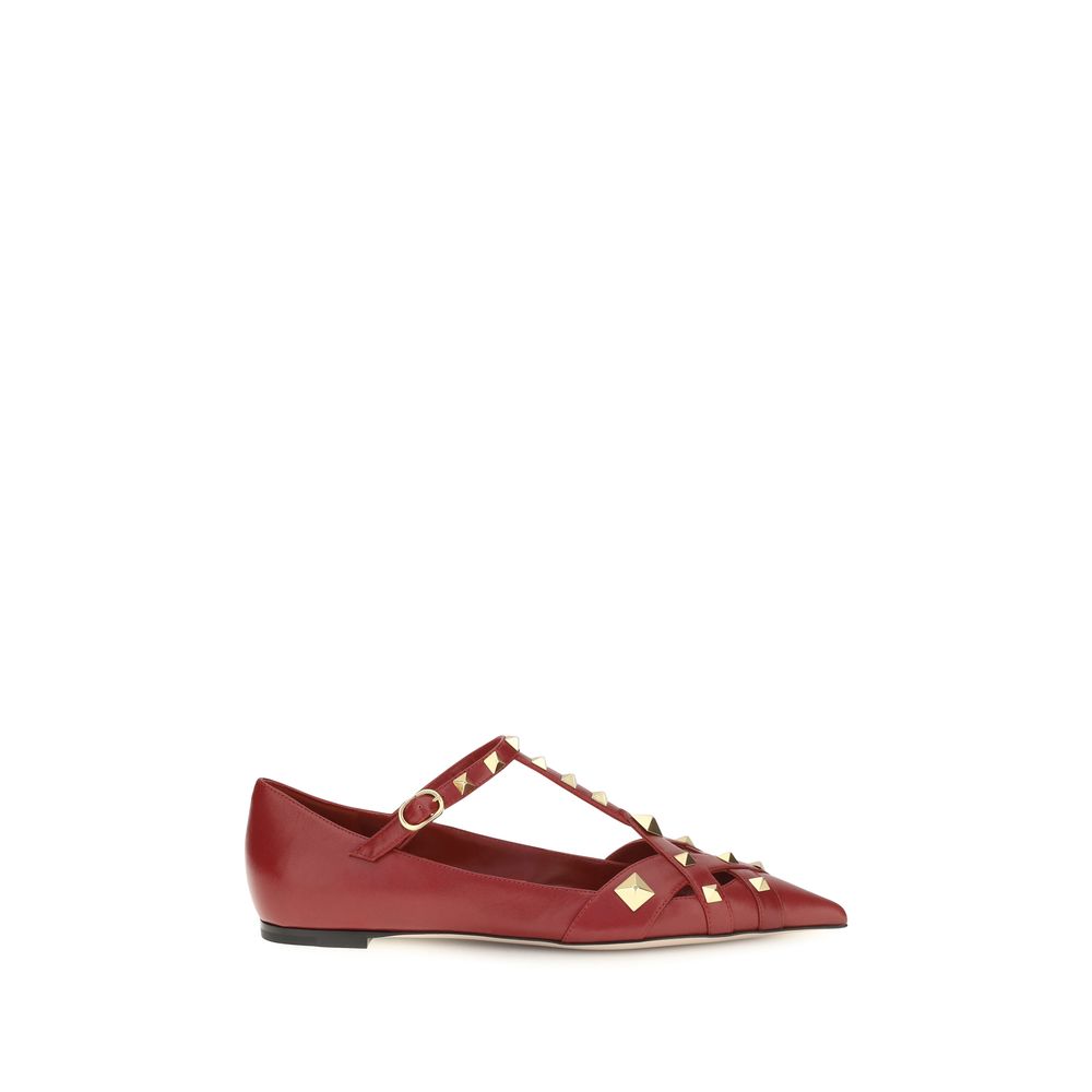 Multicolor Goatskin Studdy Ballerinas
