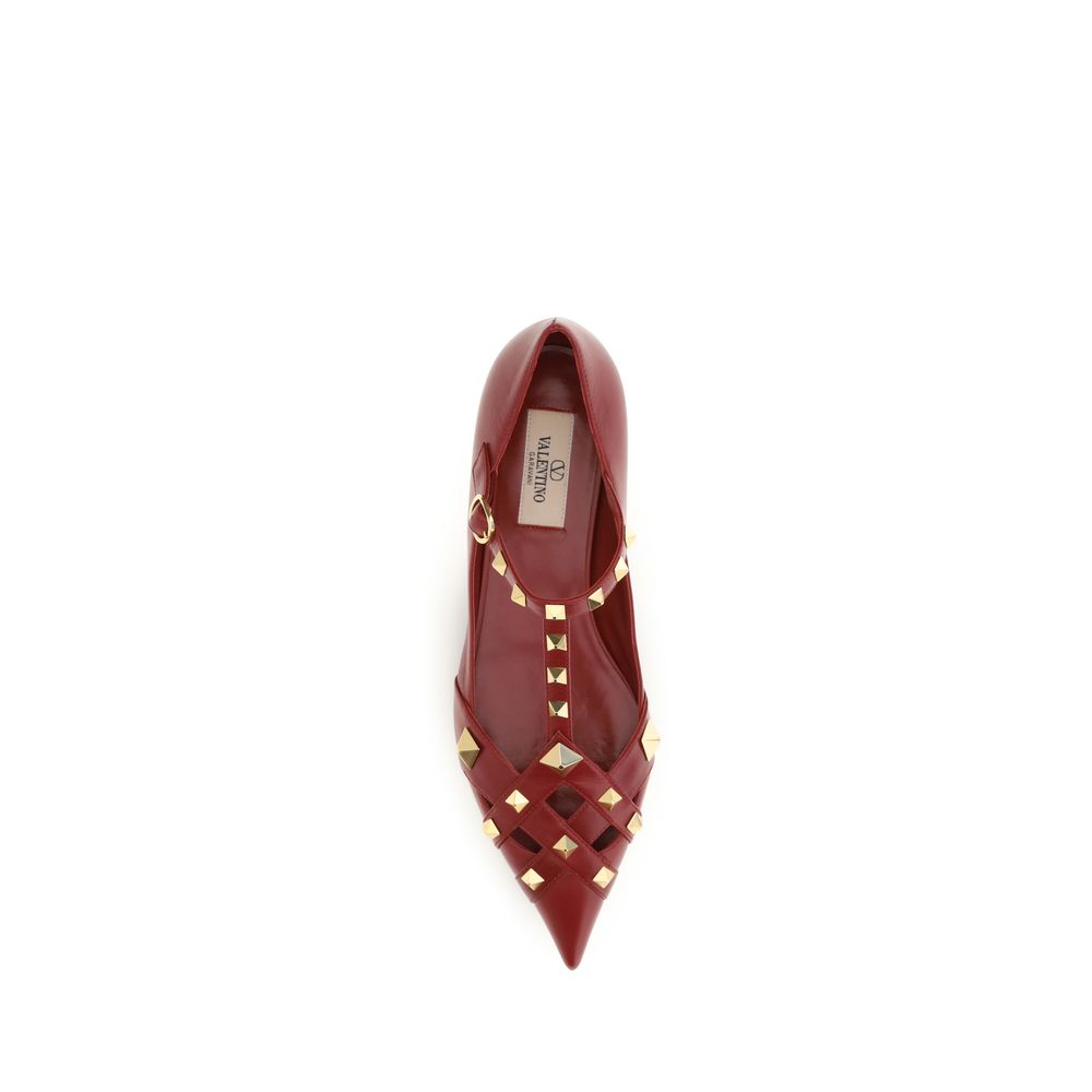 Multicolor Goatskin Studdy Ballerinas