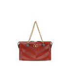 Medium Panthea Patchwork Suede and Glossy Nappa Leather Shoulder Bag