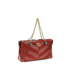Medium Panthea Patchwork Suede and Glossy Nappa Leather Shoulder Bag