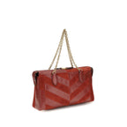Medium Panthea Patchwork Suede and Glossy Nappa Leather Shoulder Bag