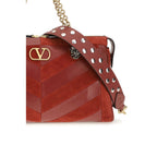 Medium Panthea Patchwork Suede and Glossy Nappa Leather Shoulder Bag
