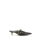 Black Calfskin City Mules
