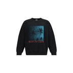 Black Cotton Graphic Sweatshirt