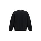 Black Cotton Graphic Sweatshirt