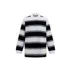 Striped Cotton Long‑Sleeve Polo
